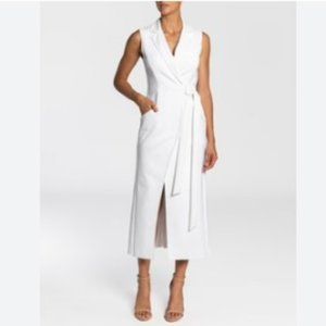 Santorelli Lydia Wrap Sheath Dress with Side Belt